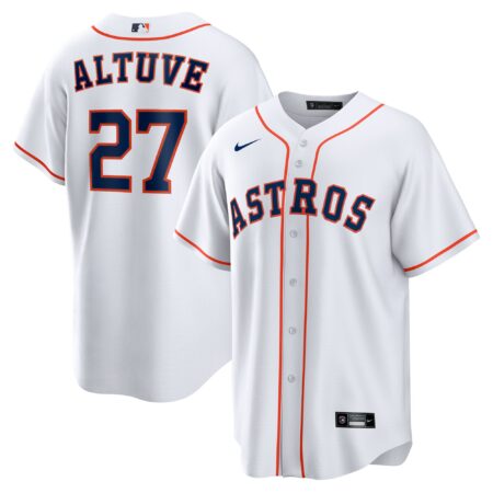 Jose Altuve Houston Astros Home Player Name Jersey - White