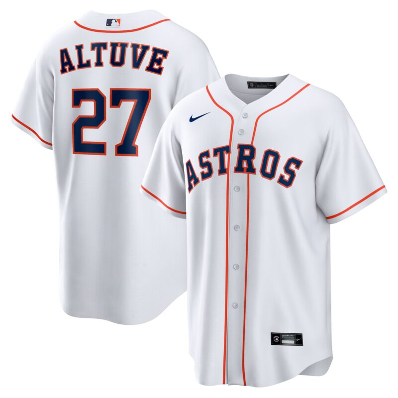 Jose Altuve Houston Astros Home Player Name Jersey - White