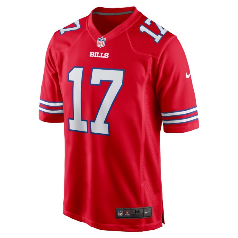 Josh Allen Buffalo Bills Alternate Game Jersey - Red - Image 2