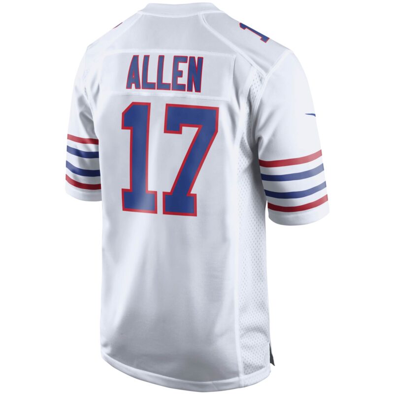 Josh Allen Buffalo Bills Alternate Game Player Jersey - White - Image 3