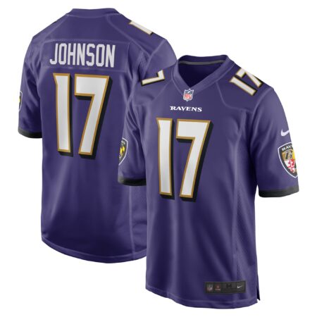 Josh Johnson Baltimore Ravens Team Game Jersey - Purple