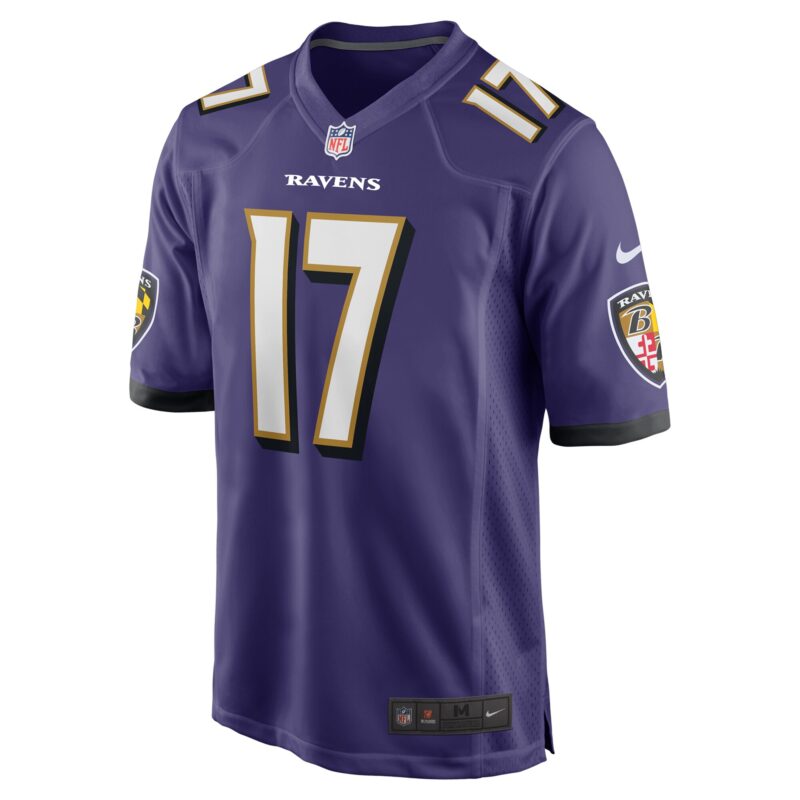 Josh Johnson Baltimore Ravens Team Game Jersey - Purple - Image 2