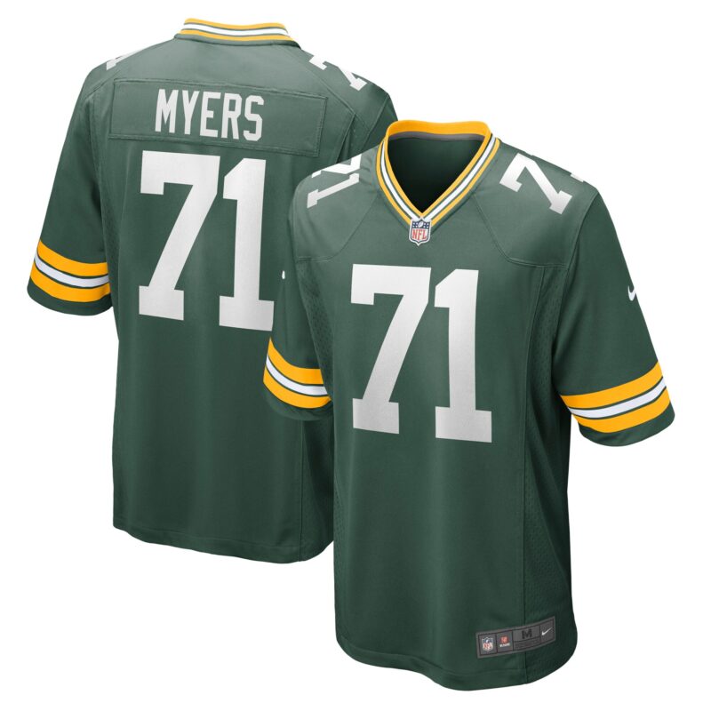 Josh Myers Green Bay Packers Game Jersey - Green