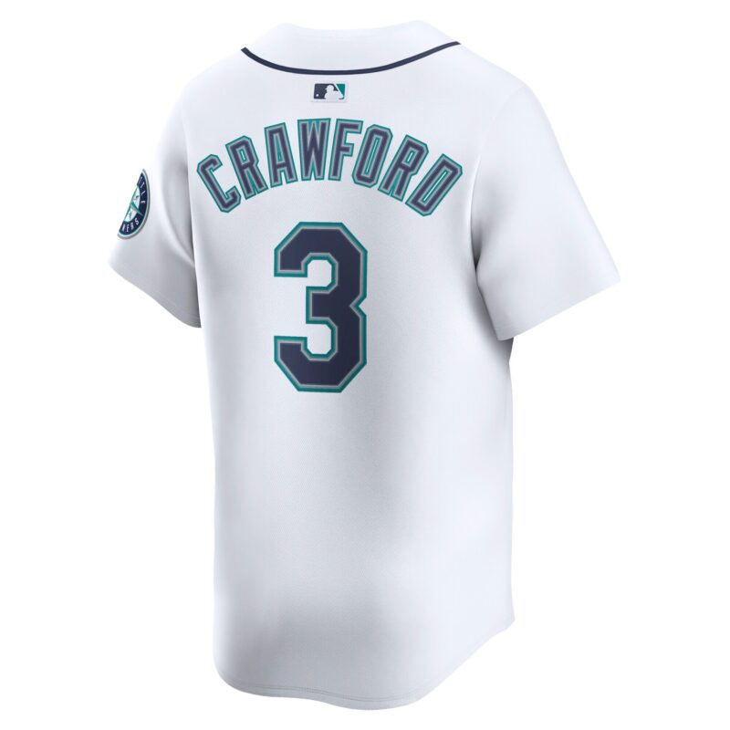 J.P. Crawford Seattle Mariners Home Limited Player Jersey - White - Image 3