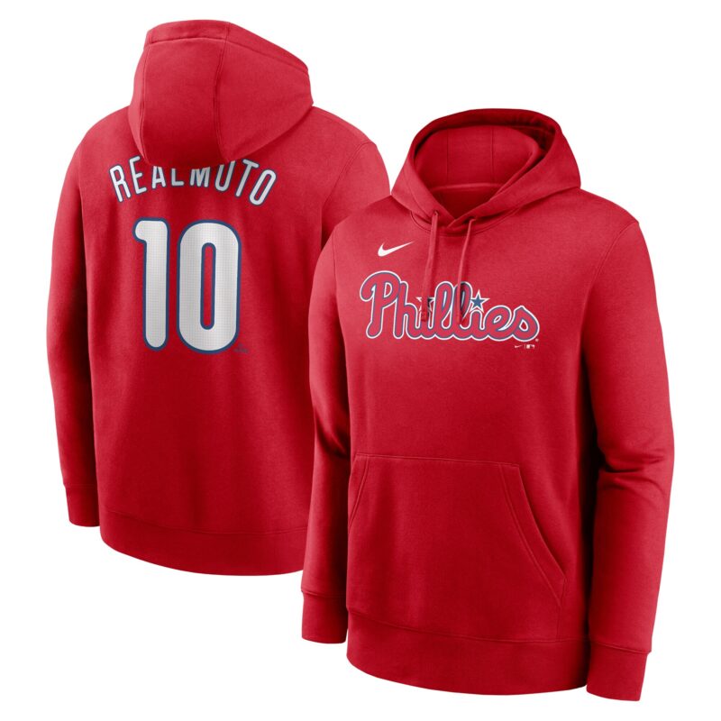 J.T. Realmuto Philadelphia Phillies Player Name & Number Club Pullover Hoodie - Red