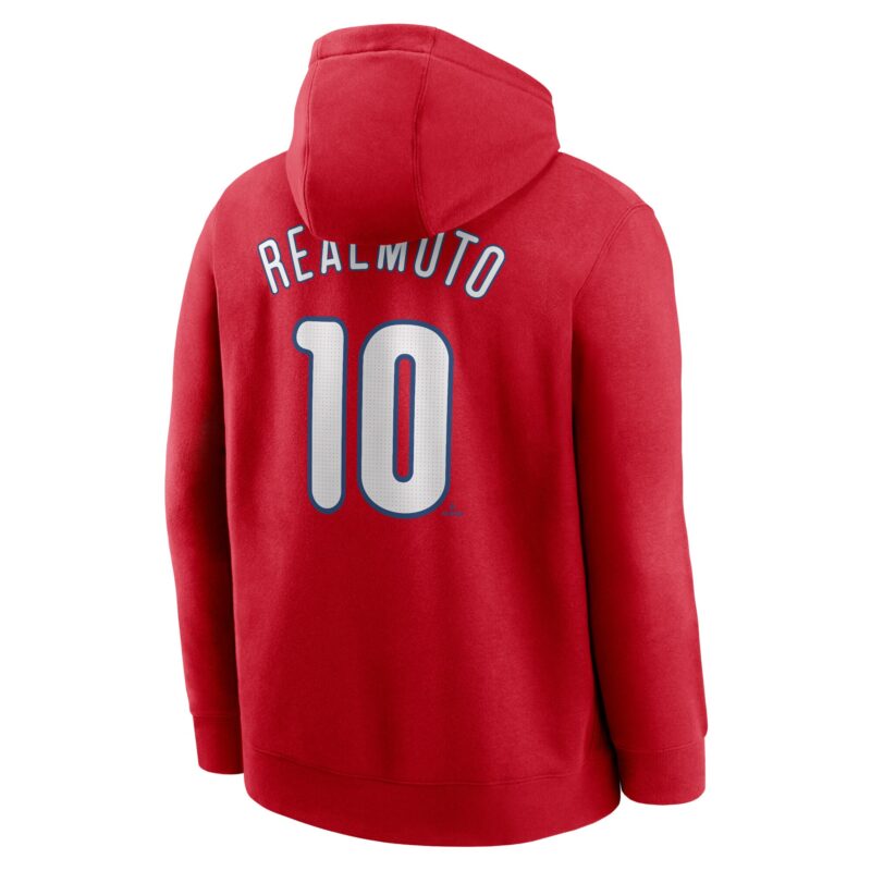 J.T. Realmuto Philadelphia Phillies Player Name & Number Club Pullover Hoodie - Red - Image 3