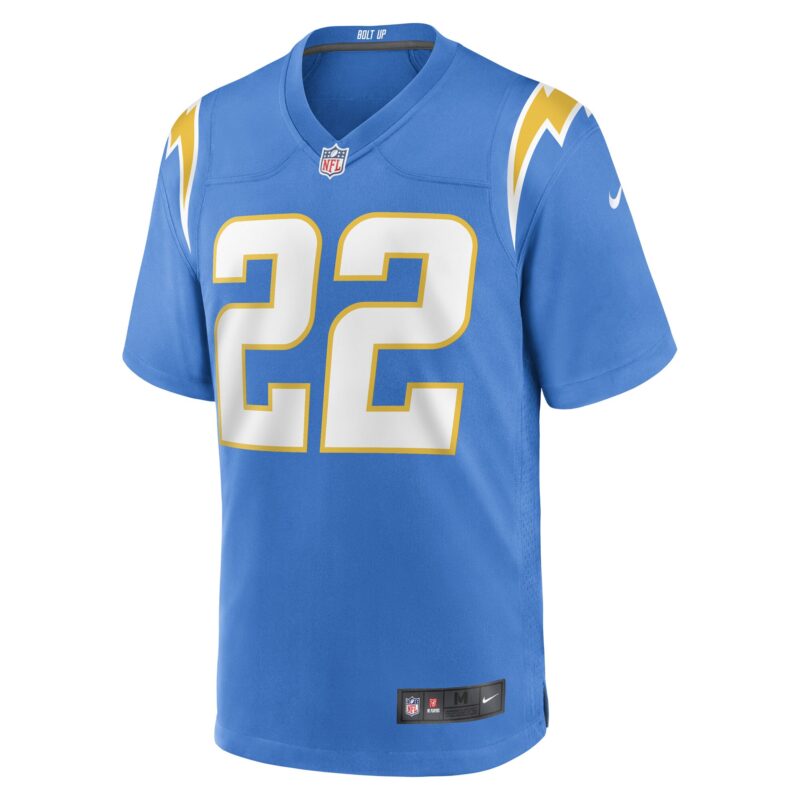 JT Woods Los Angeles Chargers Game Player Jersey - Powder Blue - Image 2