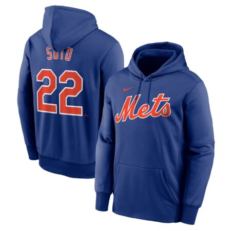 Juan Soto New York Mets Name & Number Pullover Hoodie - Royal
