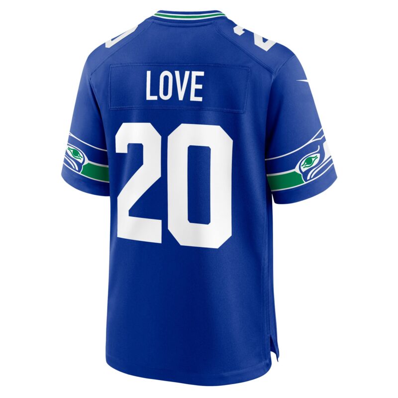 Julian Love Seattle Seahawks Throwback Player Game Jersey - Royal - Image 3