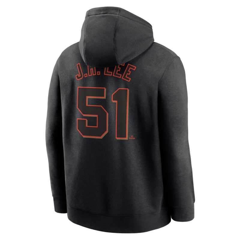 Jung Hoo Lee San Francisco Giants Player Name & Number Club Pullover Hoodie - Black - Image 3