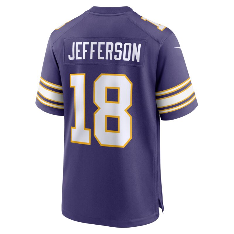 Justin Jefferson Minnesota Vikings Classic Player Game Jersey - Purple - Image 3