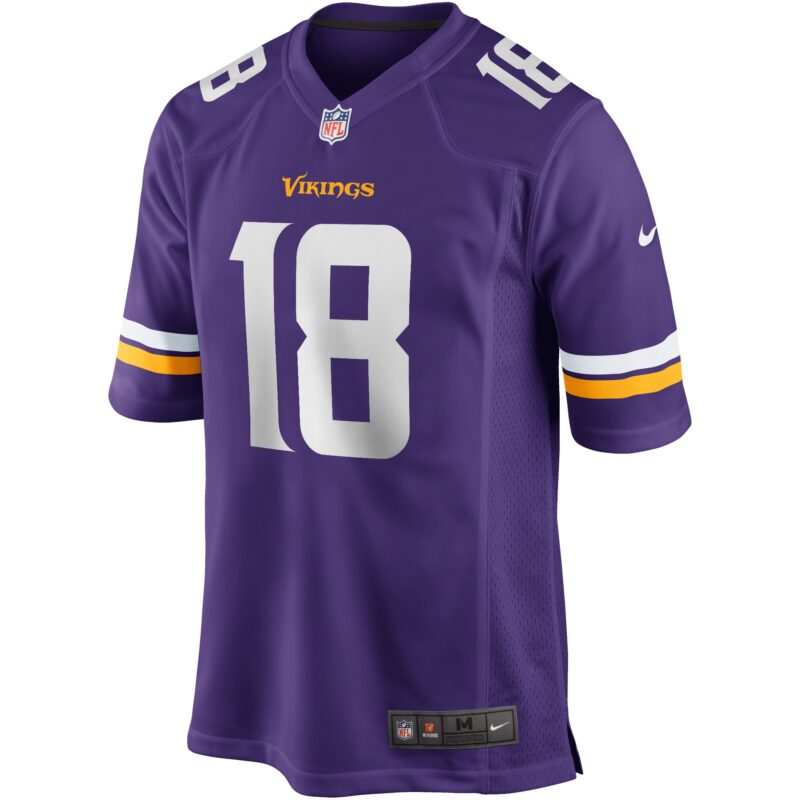Justin Jefferson Minnesota Vikings Player Game Jersey - Purple - Image 2