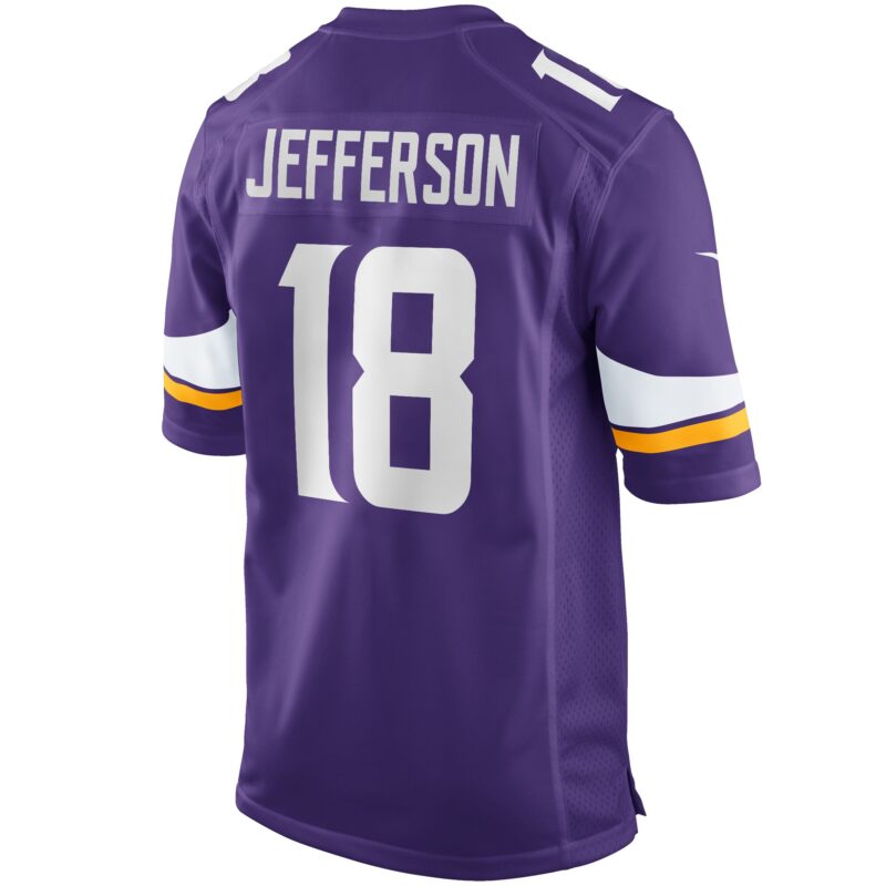 Justin Jefferson Minnesota Vikings Player Game Jersey - Purple - Image 3