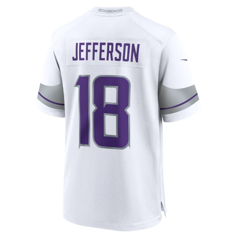 Justin Jefferson Minnesota Vikings Alternate Game Player Jersey - White - Image 3