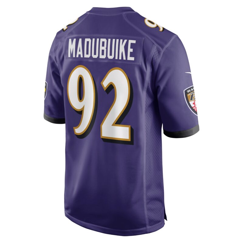 Justin Madubuike Baltimore Ravens Game Player Jersey - Purple - Image 3