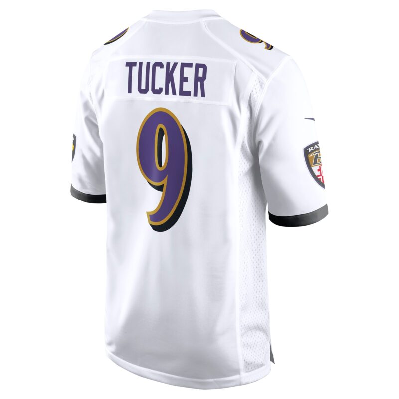 Justin Tucker Baltimore Ravens Game Jersey - White - Image 3