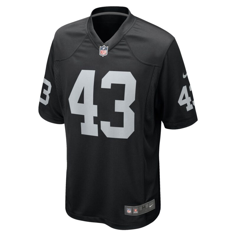 Kanai Mauga Las Vegas Raiders Team Game Jersey - Black - Image 2