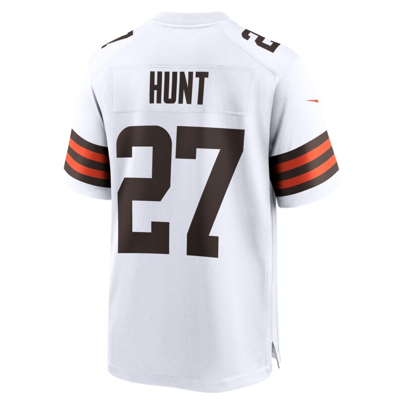 Kareem Hunt Cleveland Browns Game Player Jersey - White - Image 3