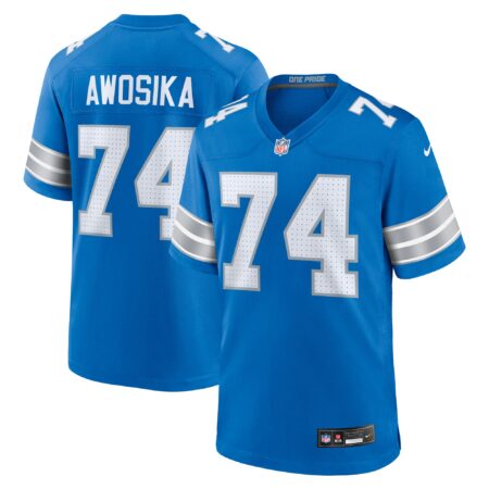 Kayode Awosika Detroit Lions Team Game Jersey - Blue