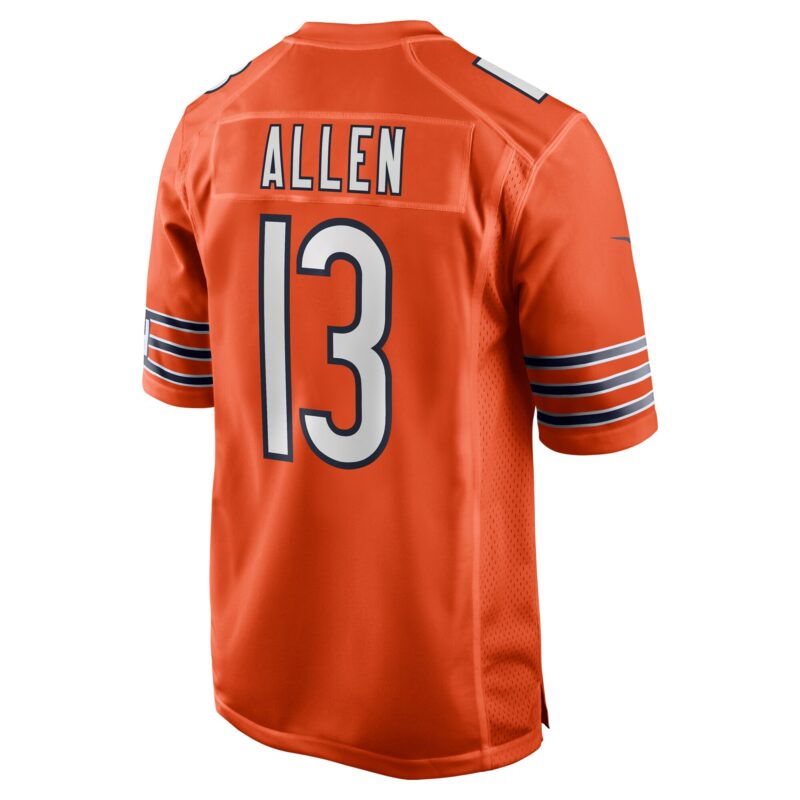 Keenan Allen Chicago Bears Alternate Game Jersey - Orange - Image 3