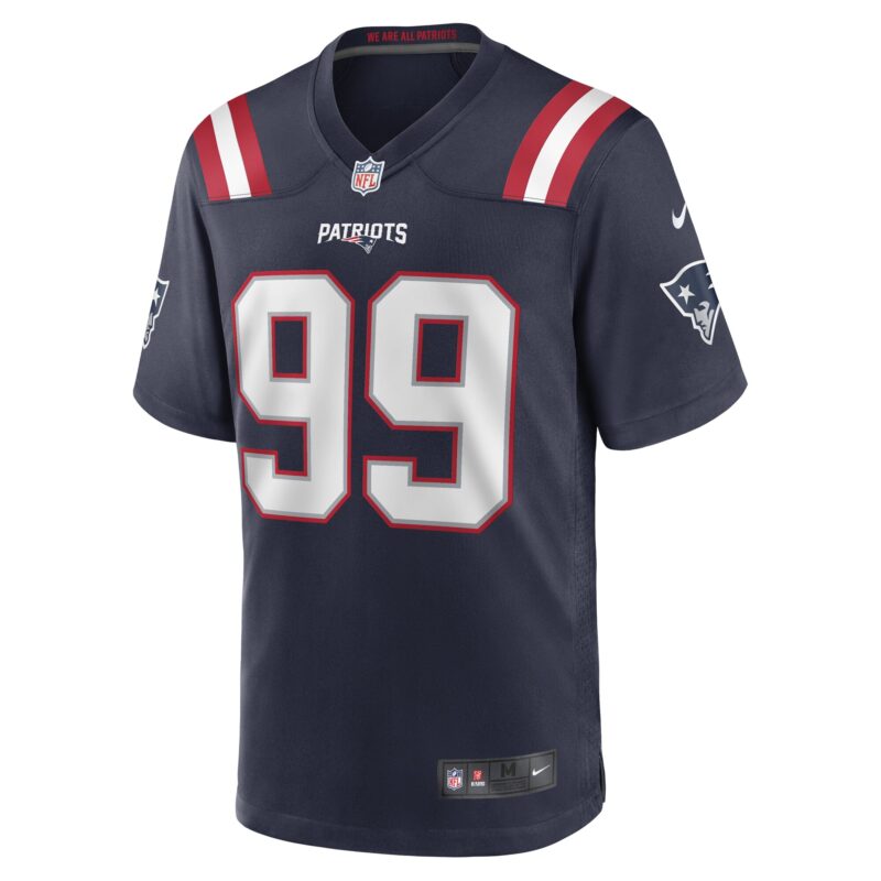 Keion White New England Patriots Game Jersey - Navy - Image 2