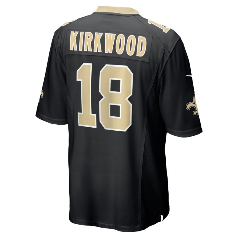 Keith Kirkwood New Orleans Saints Team Game Jersey - Black - Image 3