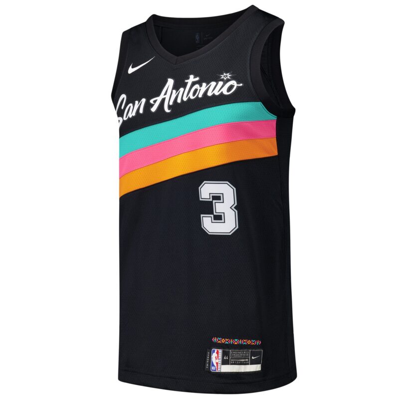 Keldon Johnson San Antonio Spurs Swingman Player Jersey - City Edition - Black - Image 2