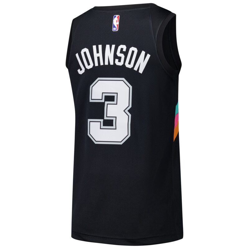 Keldon Johnson San Antonio Spurs Swingman Player Jersey - City Edition - Black - Image 3