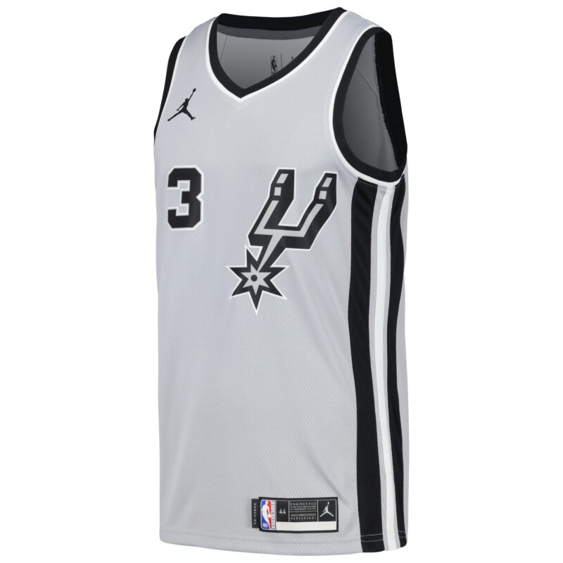 Keldon Johnson San Antonio Spurs Swingman Player Jersey - Statement Edition - Silver - Image 2
