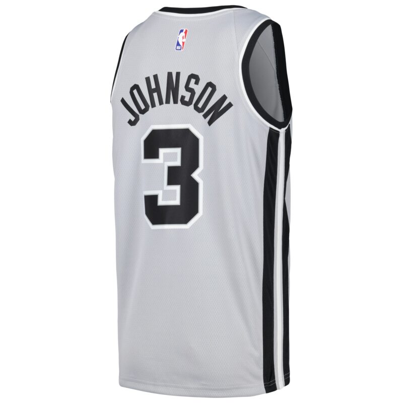 Keldon Johnson San Antonio Spurs Swingman Player Jersey - Statement Edition - Silver - Image 3