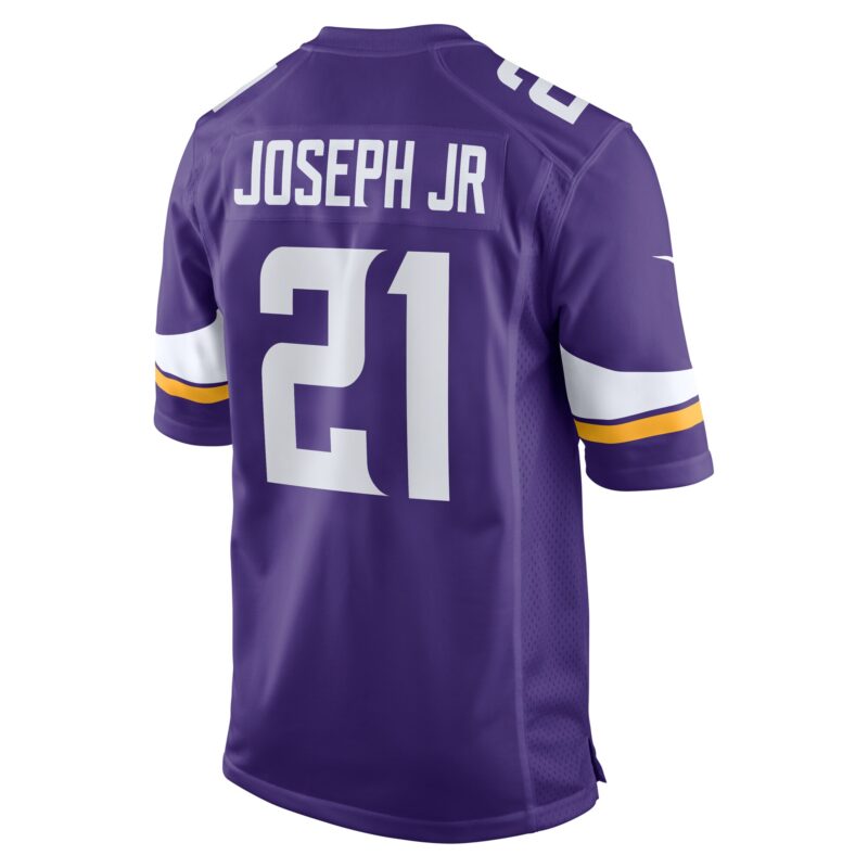 Kelvin Joseph Jr. Minnesota Vikings Team Game Jersey - Purple - Image 3