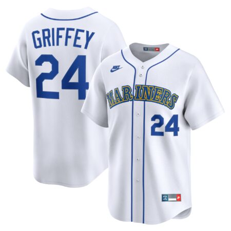 Ken Griffey Jr. Seattle Mariners Throwback Cooperstown Collection Limited Jersey - White