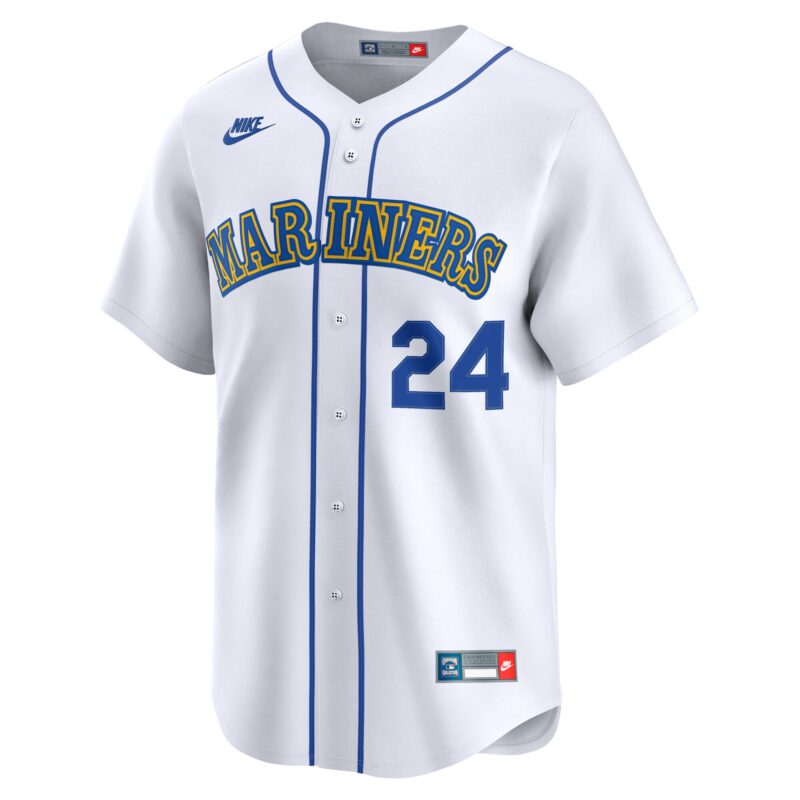 Ken Griffey Jr. Seattle Mariners Throwback Cooperstown Collection Limited Jersey - White - Image 2
