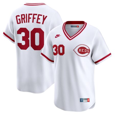 Ken Griffey Cincinnati Reds Throwback Cooperstown Collection Limited Jersey - White