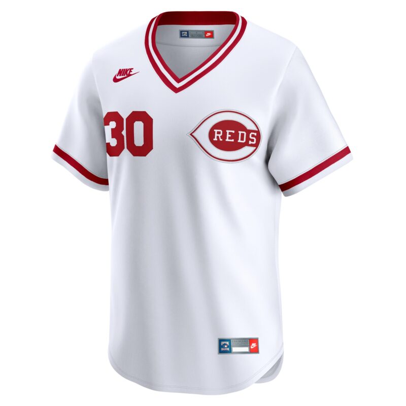 Ken Griffey Cincinnati Reds Throwback Cooperstown Collection Limited Jersey - White - Image 2