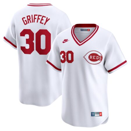 Ken Griffey Cincinnati Reds Throwback Cooperstown Limited Jersey - White