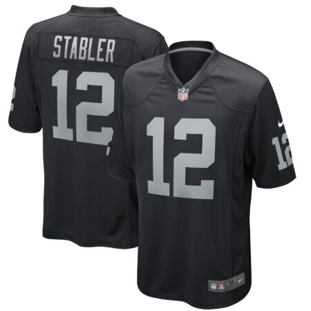 Ken Stabler Las Vegas Raiders Game Retired Player Jersey - Black