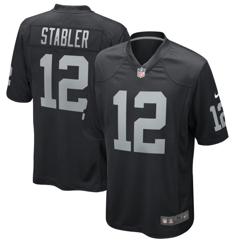 Ken Stabler Las Vegas Raiders Game Retired Player Jersey - Black