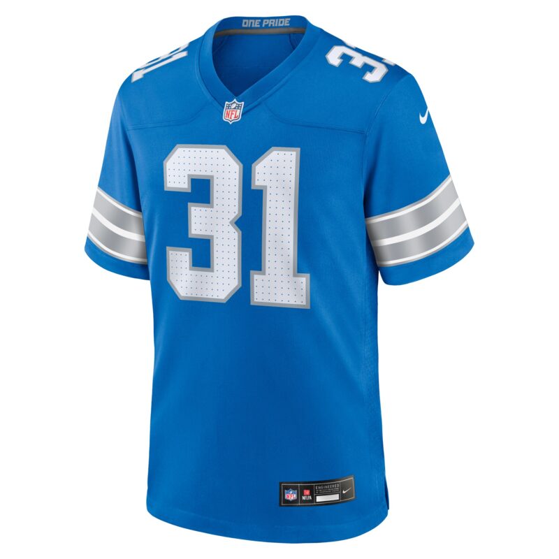 Kerby Joseph Detroit Lions Team Game Jersey - Blue - Image 2