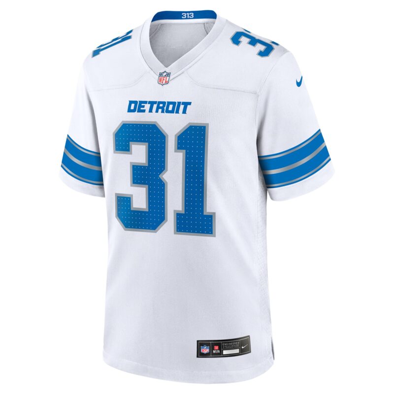 Kerby Joseph Detroit Lions Game Jersey - White - Image 2