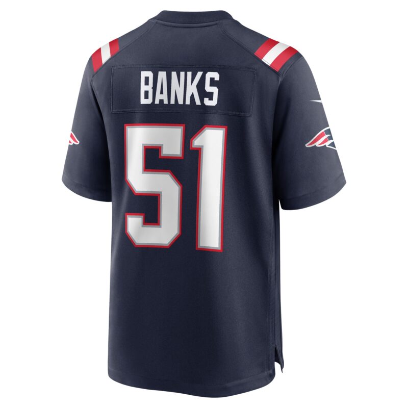 Keshawn Banks New England Patriots Game Jersey - Navy - Image 3