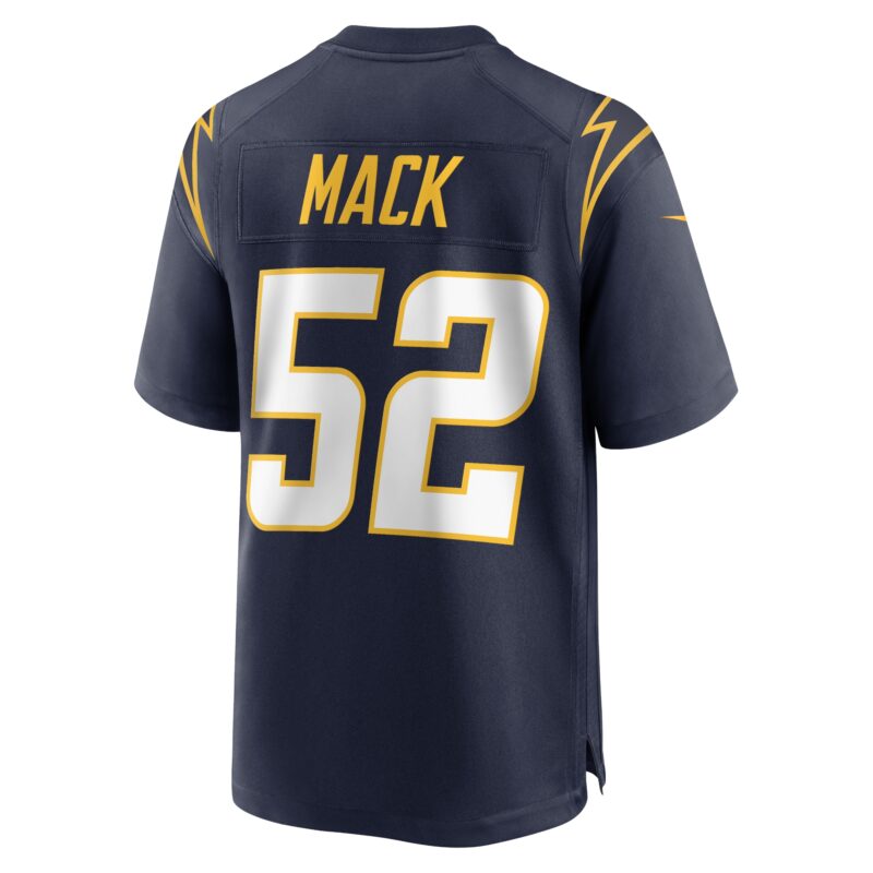 Khalil Mack Los Angeles Chargers Alternate Game Jersey - Navy - Image 3