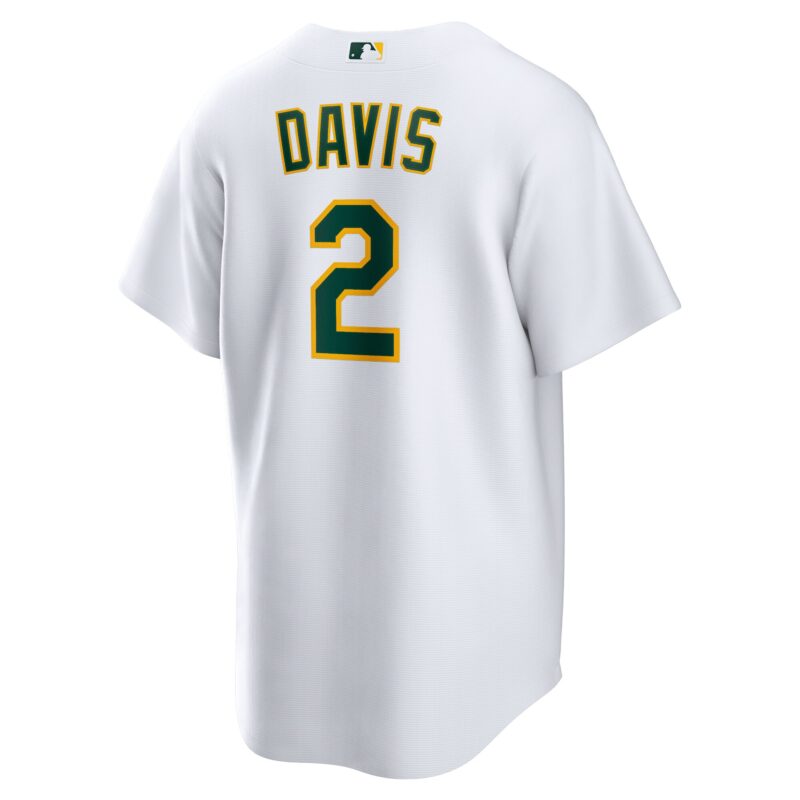 Khris Davis Athletics Home Player Name Jersey - White - Image 3