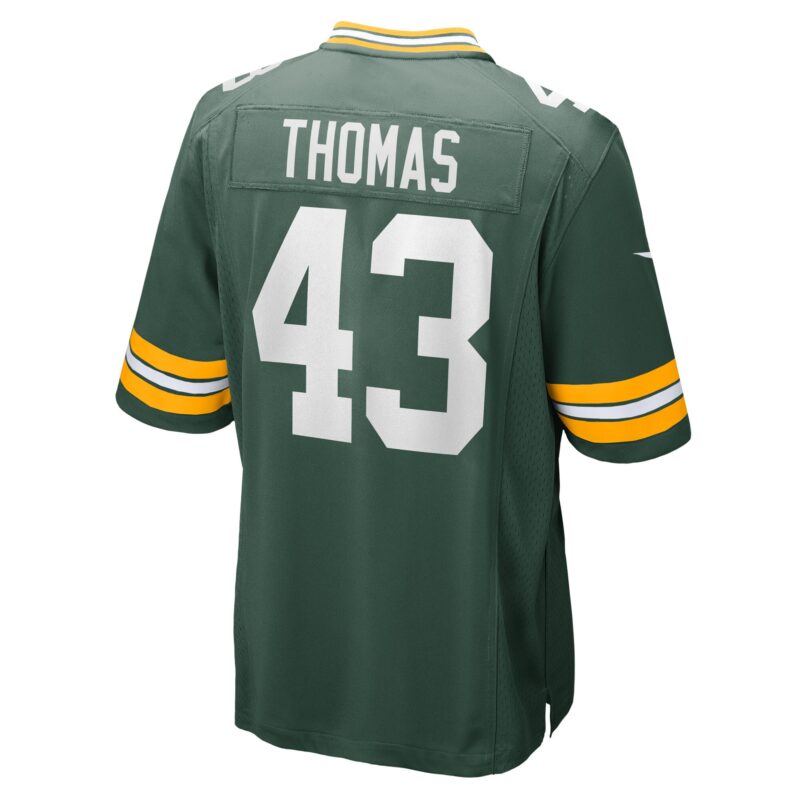 Kiondre Thomas Green Bay Packers Game Player Jersey - Green - Image 3