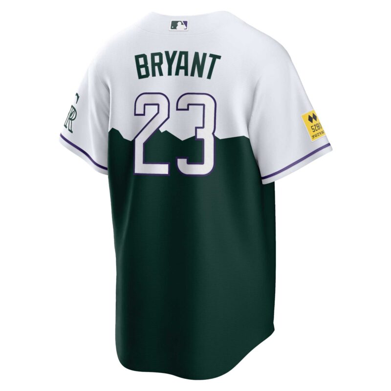 Kris Bryant Colorado Rockies 2022 City Connect Player Jersey - Green - Image 3