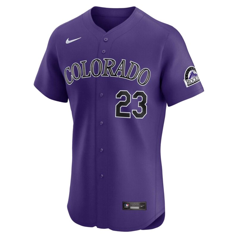 Kris Bryant Colorado Rockies Alternate Elite Player Jersey - Purple - Image 2