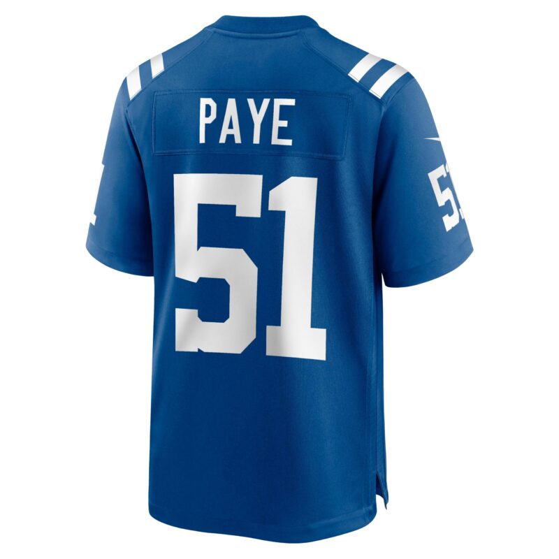Kwity Paye Indianapolis Colts Game Jersey - Royal - Image 3