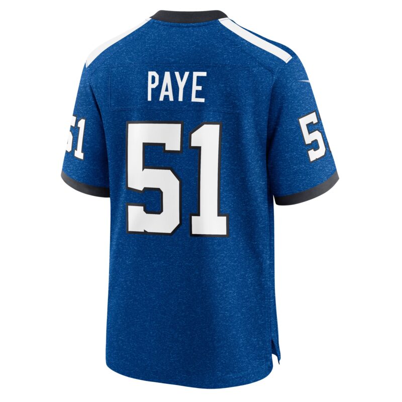 Kwity Paye Indianapolis Colts Indiana Nights Alternate Game Jersey - Royal - Image 3