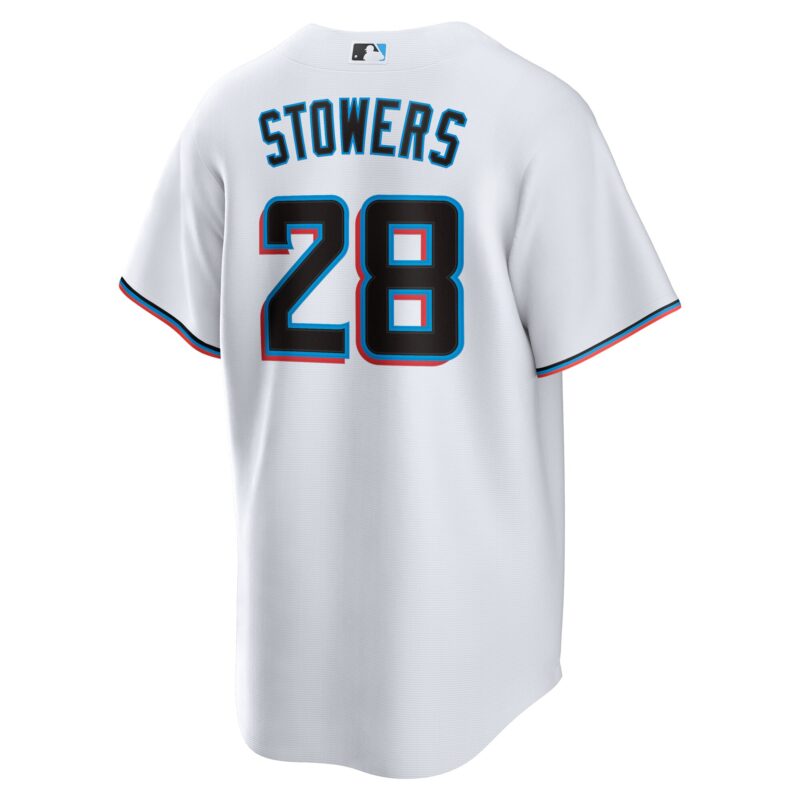 Kyle Stowers Miami Marlins Home Jersey - White - Image 3