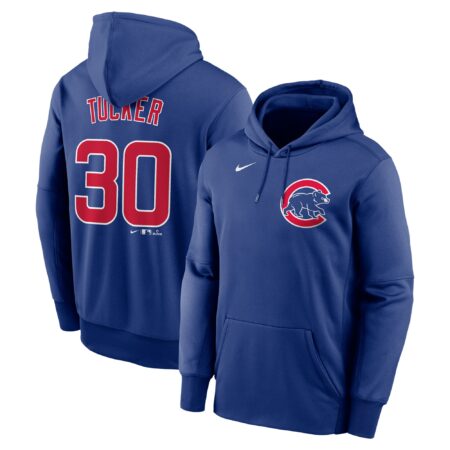 Kyle Tucker Chicago Cubs Player Name & Number Pullover Hoodie - Blue